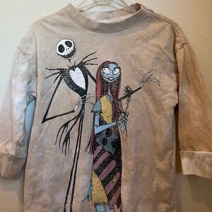 Disney Beige Kids T-Shirt with Nightmare Before Christmas Design